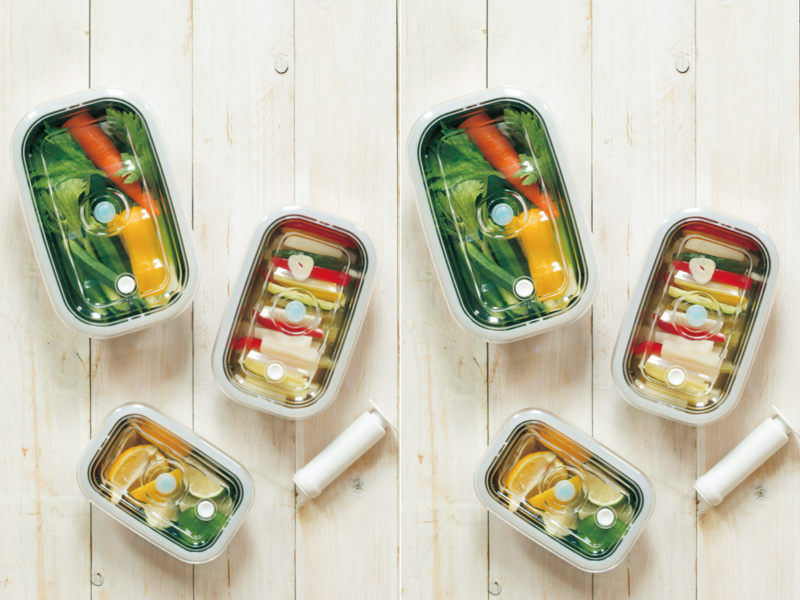 日本不鏽鋼真空保鮮盒組（二入）