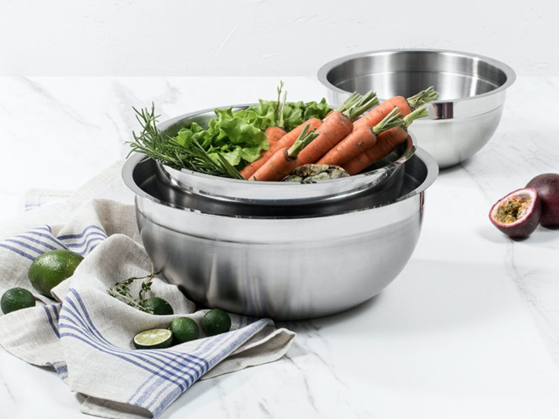 可微波不鏽鋼調理盤 攪拌碗三入組（藝匠）