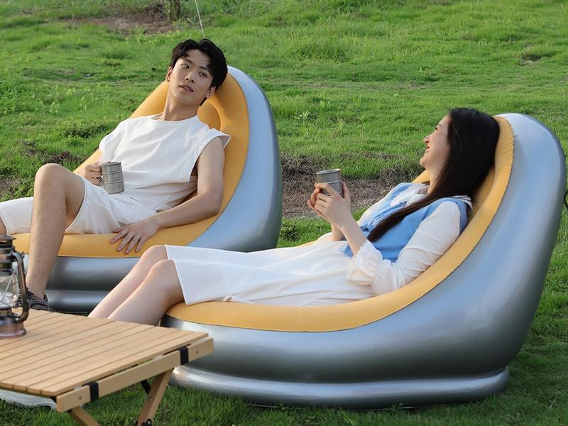 【限時82折】GIGA一鍵全自動充氣懶人沙發（二入）