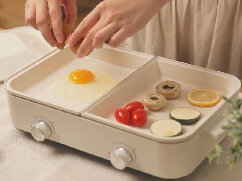 【早鳥6折】NICONICO雙邊溫控電烤盤