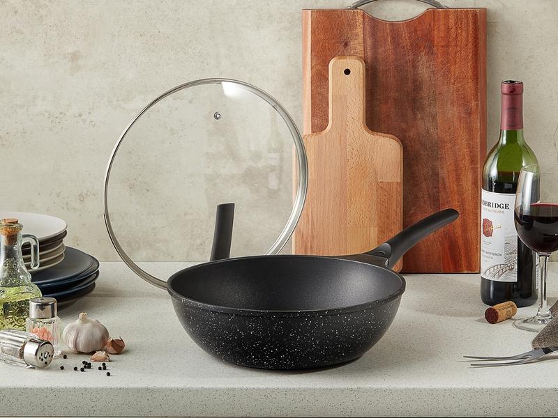 【限時88折】APRON 鈦離子不沾深炒鍋（含鍋蓋）