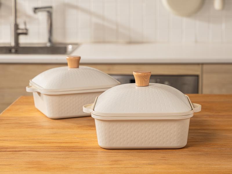 【限時51折】疊疊方鍋雙入組（贈：提袋×2、防燙套×2、湯勺＋食物夾組×2） 