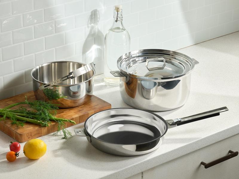 【限時66折】不鏽鋼鋼好鍋 6 件組（贈：瀝水籃、鍋具隔熱墊、防燙矽膠耳朵）