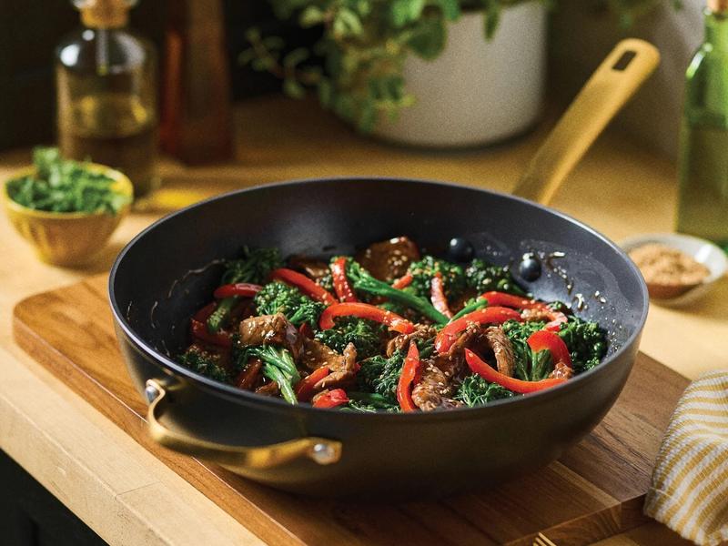 【超早鳥88折】31CM 陶瓷不沾單柄炒鍋（含蓋）