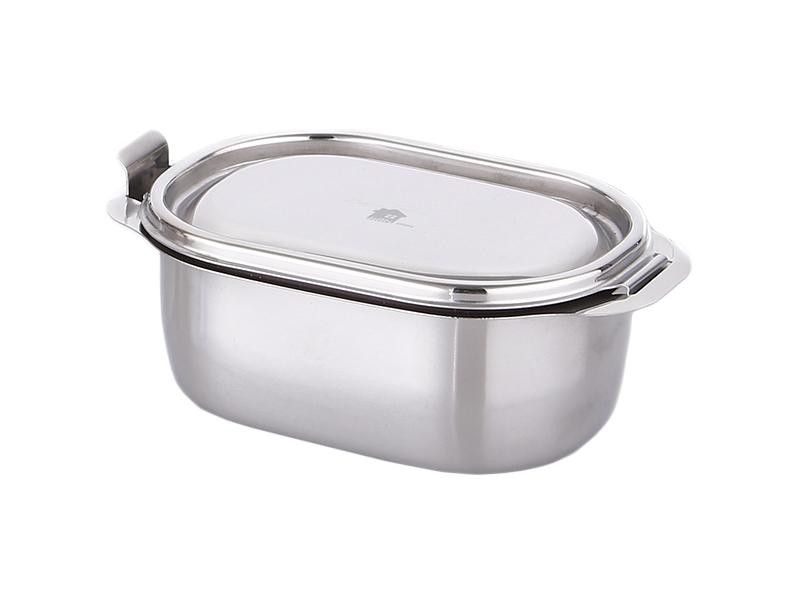 易扣式不鏽鋼分隔餐盒 2 號